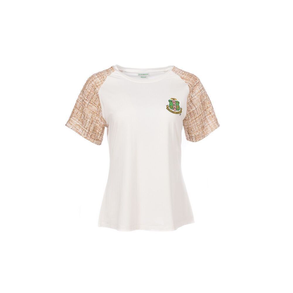 Ivy Storehouse Womens White Cream Alpha Kappa Alpha Sorority Shirt Small